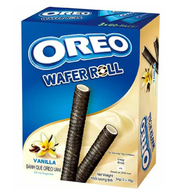 OREO Wafer Roll with Chocolate Flavored Cream, 54 g