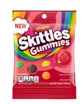 Skittles Gummies Original Peg Bag