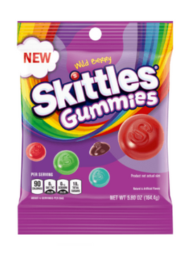 Skittles Gummies Wild Berry Peg Bag